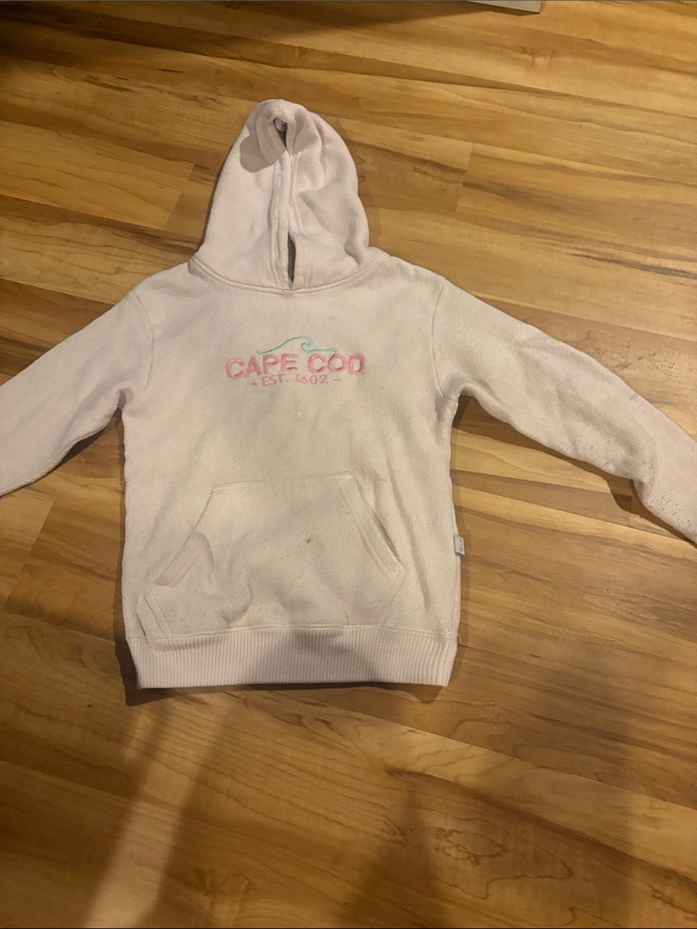 Cape Cod Embroidered Pink Kids Hoodie